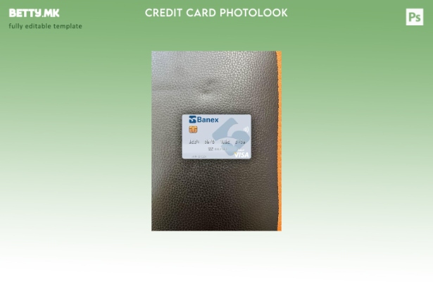 Модерен стил Перу Banco Banex виза дебитна картичка photolook предниот шаблон